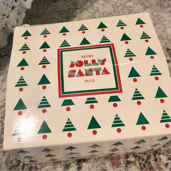 Avon Vintage Jolly Santa Mug Set of 4 4” Tall - Picture 4 of 6